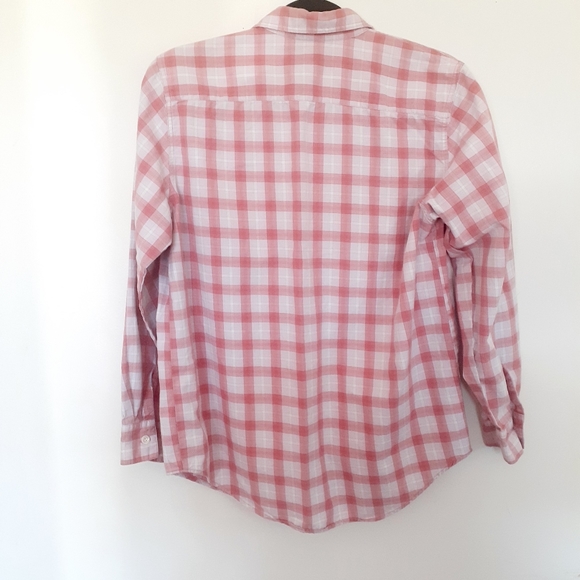 Gap Button Down Pink Shirt Size Small Top Long Sleeved Plaid Cotton - Picture 6 of 7